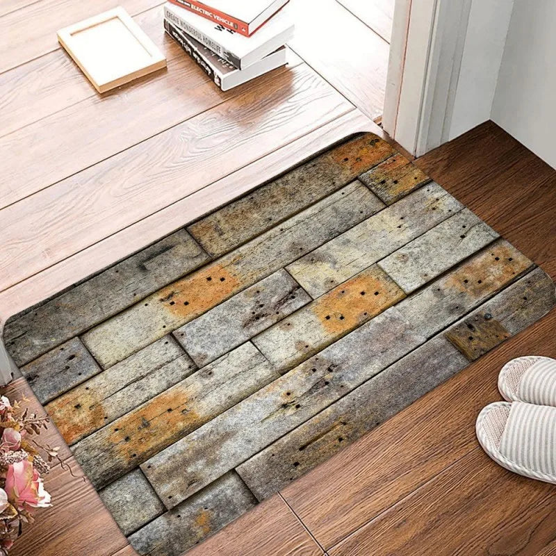 Tapis de bain couleur brique sol