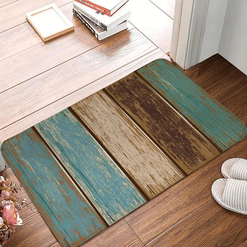 Tapis de bain couleur brique vert