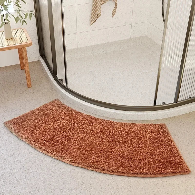 Tapis de bain courbe orange