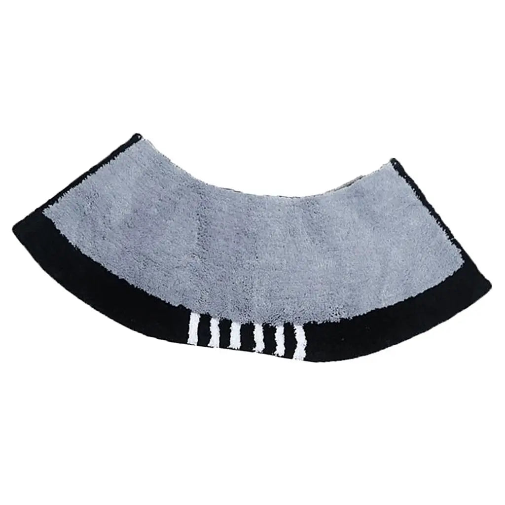 Tapis de bain d'angle gris