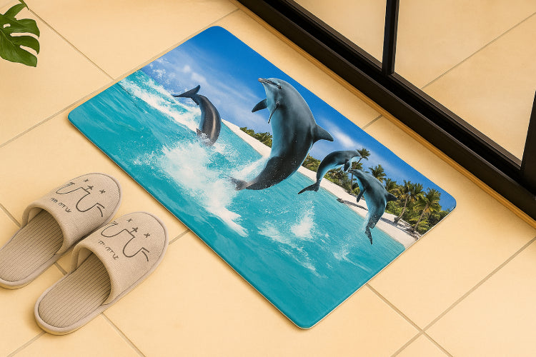 Tapis de bain dauphin sol