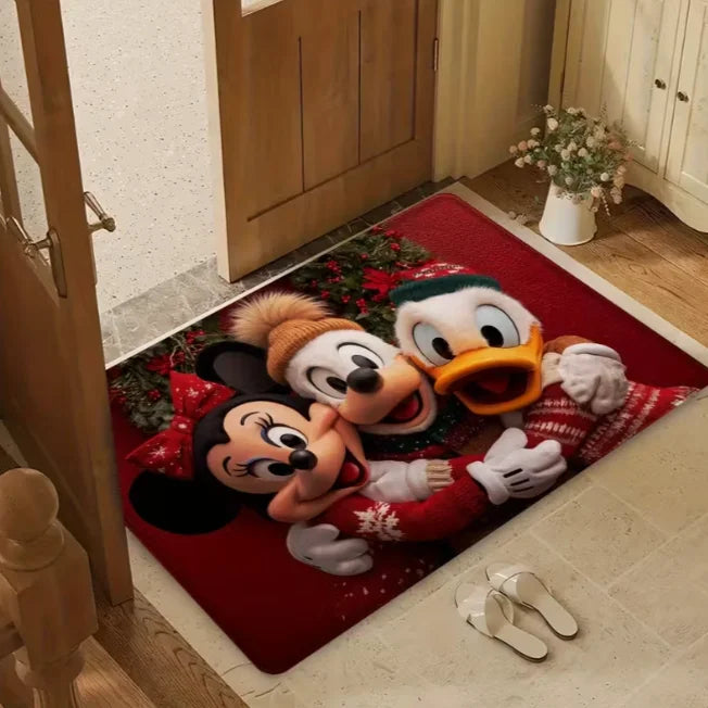 Tapis de bain de Noël Disney Mickey et Minnie entrée 
