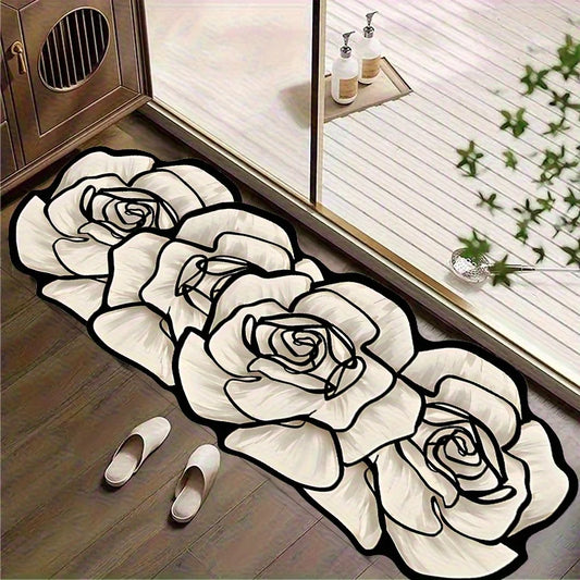 Tapis de bain de luxe haut de gamme en forme de fleur