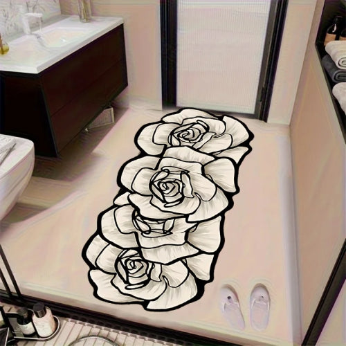 Tapis de bain de luxe haut de gamme en forme de fleur  lavabo 