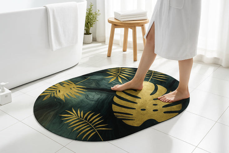 Tapis de bain diatomite 80 cm vert