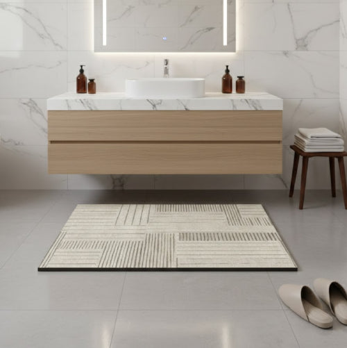 Tapis de bain diatomite grande taille  lavabo 