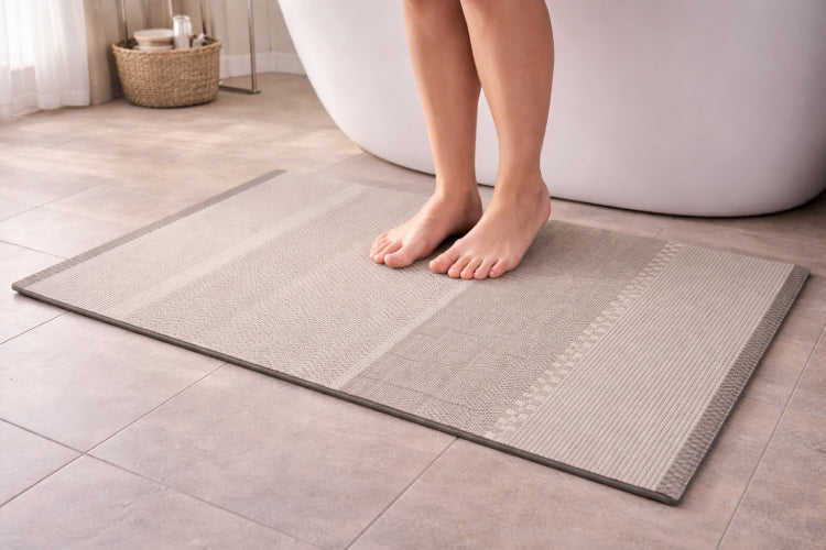 Tapis de bain diatomite grande taille pieds 