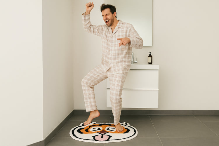 Tapis de bain drôle homme 