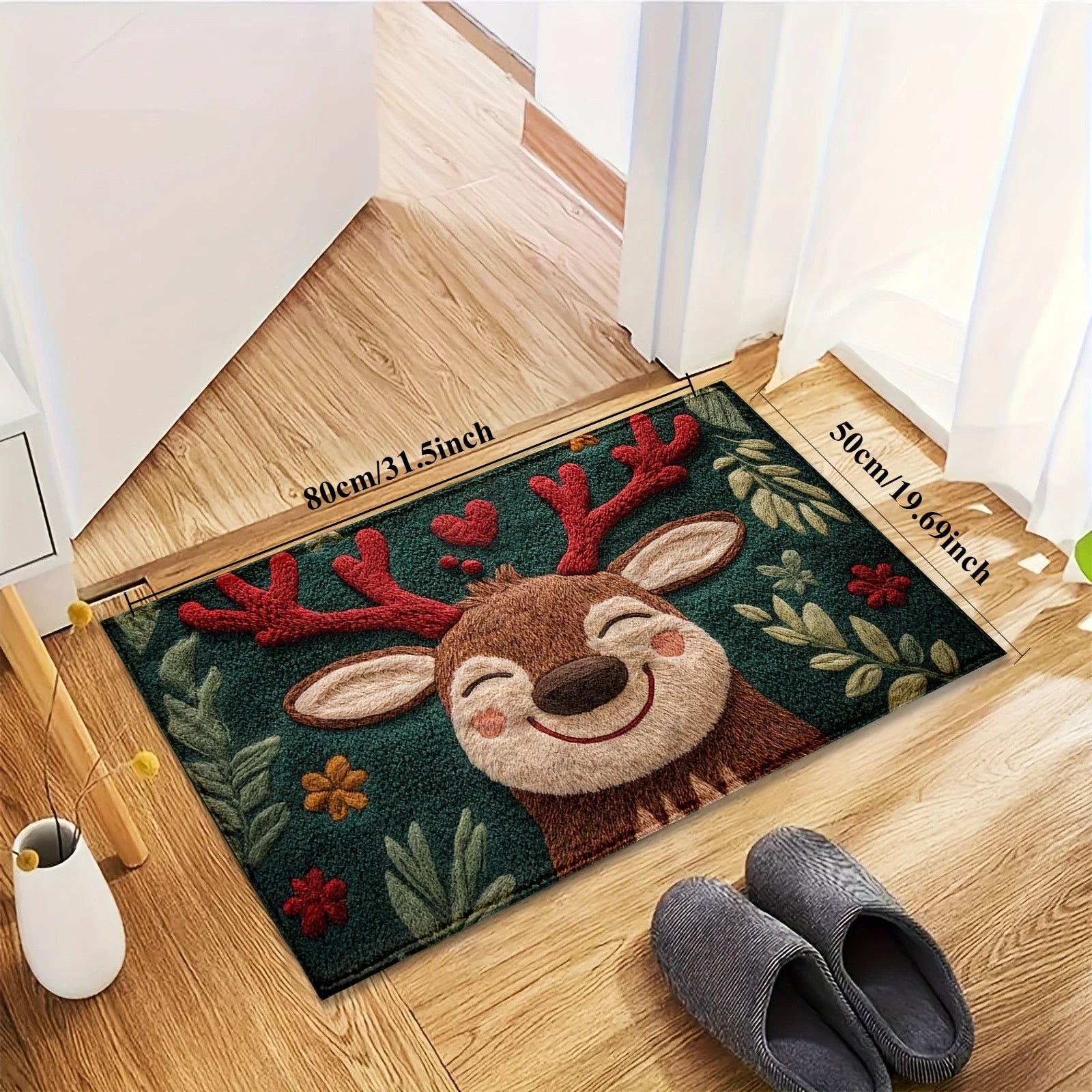 Tapis de bain en forme de cerf de 80cm 