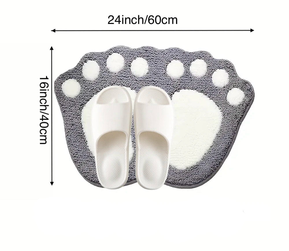 Tapis de bain en forme de pied tailles
