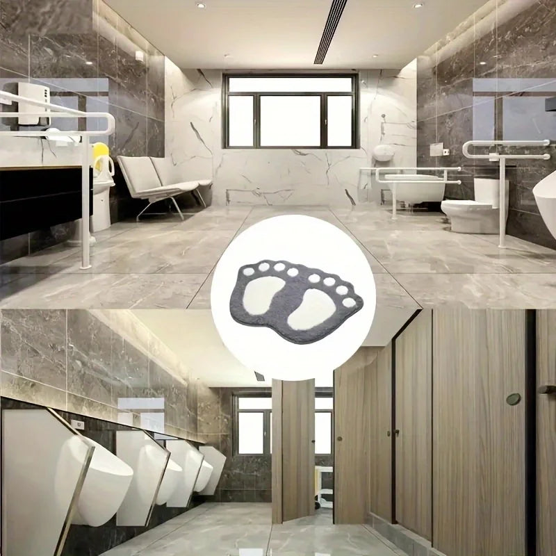 Tapis de bain en forme de pied toilettes