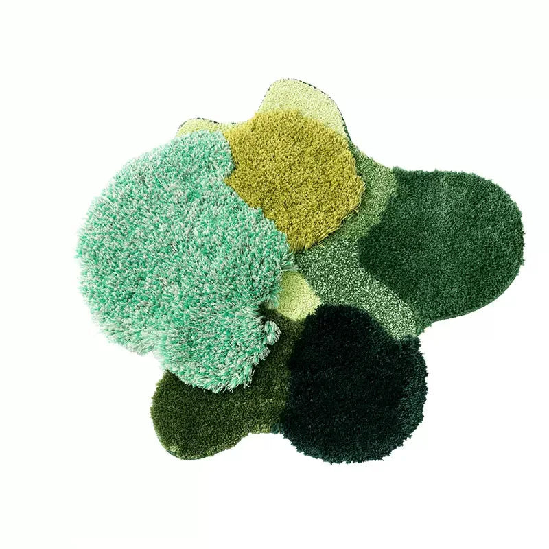 Tapis de bain en mousse végétale fond blanc 