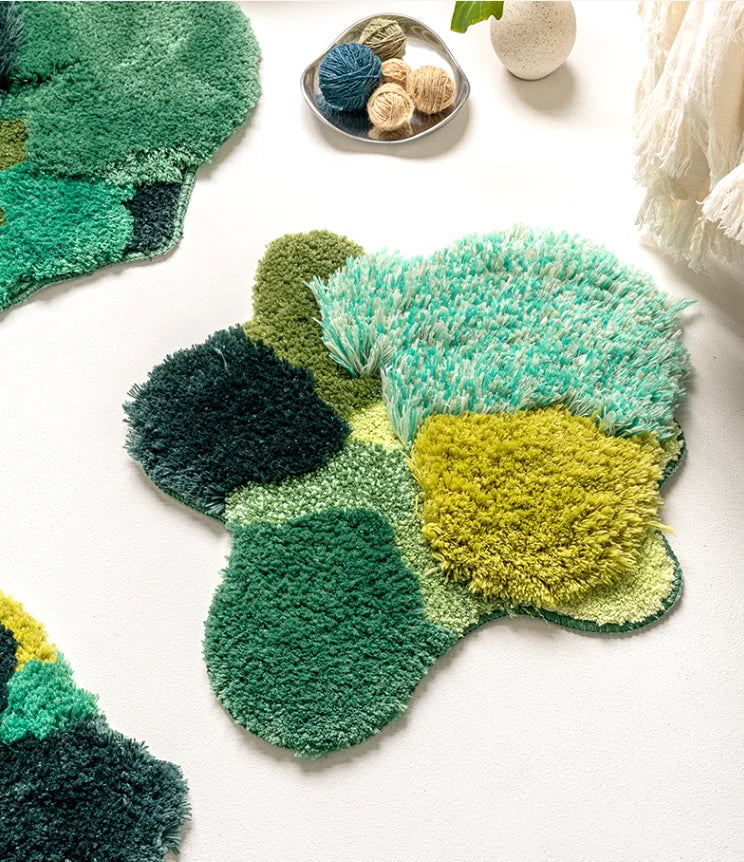 Tapis de bain en mousse végétale pelouse 