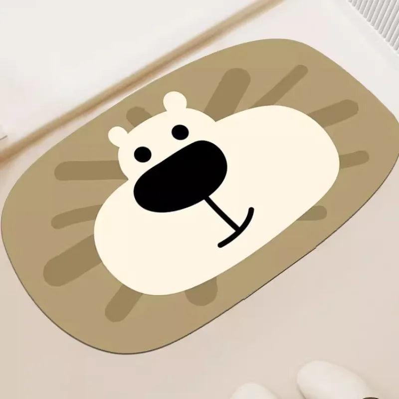 Tapis de bain enfant beige