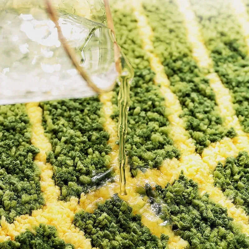 Tapis de bain feuille eau