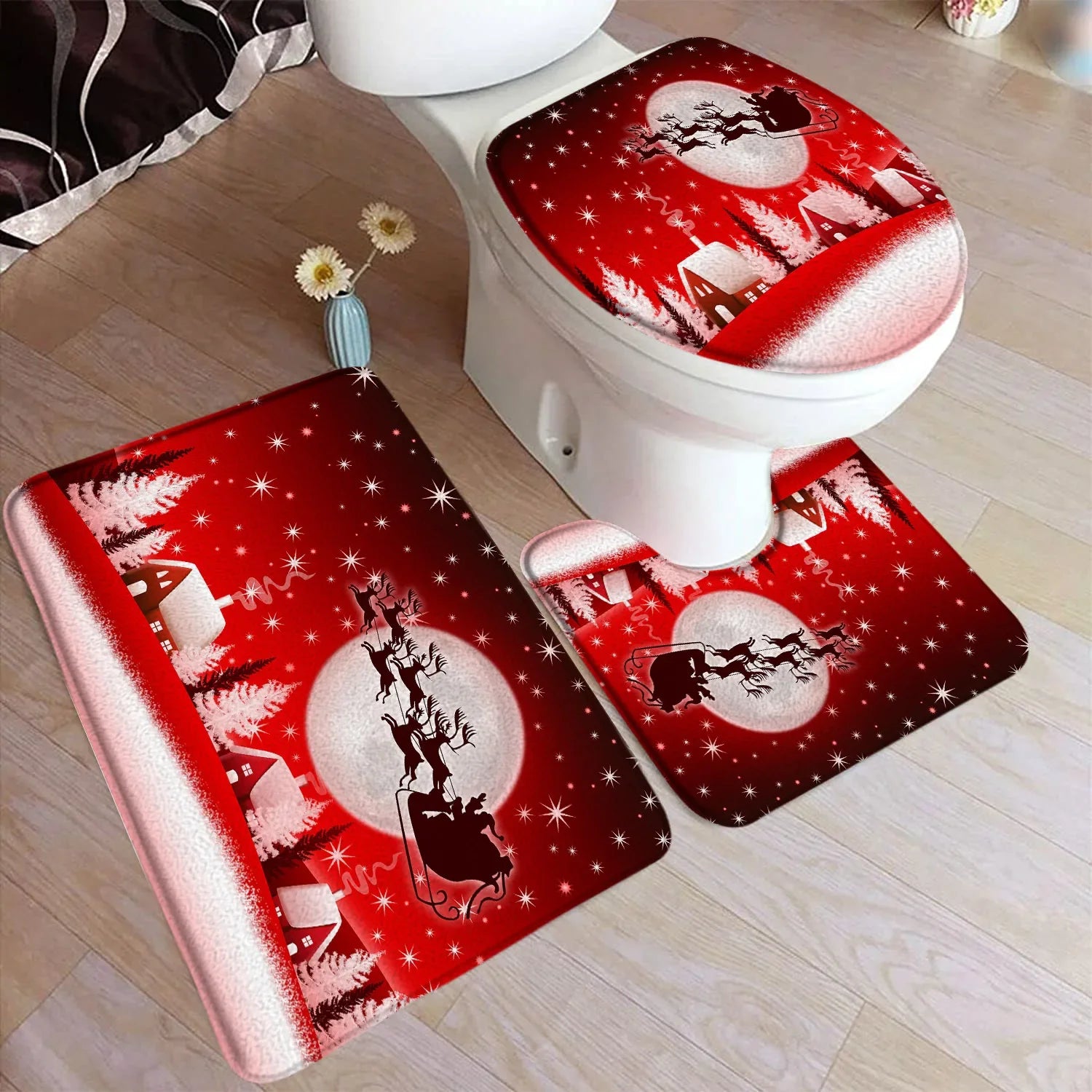 Tapis de bain flocon de neige  noël 