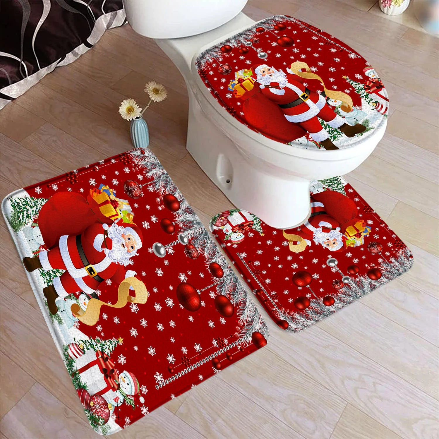 Tapis de bain flocon de neige   toilette 