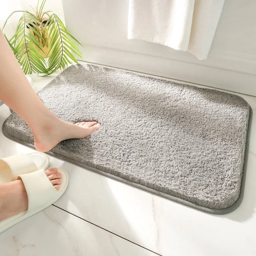 Tapis de bain géant sol  gris 