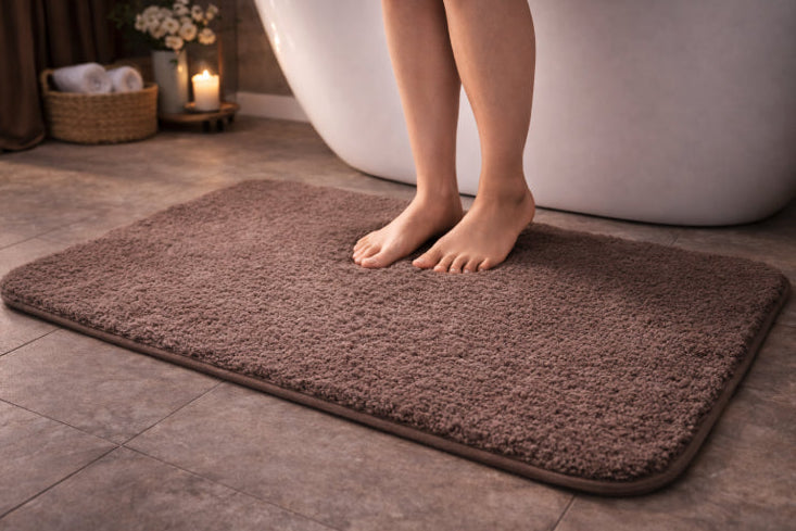 Tapis de bain grande taille pieds 