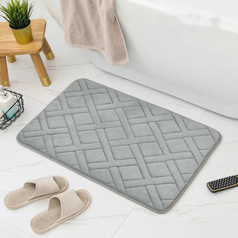 Tapis de bain graphique gris