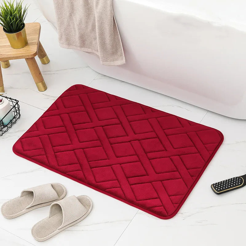 Tapis de bain graphique rouge