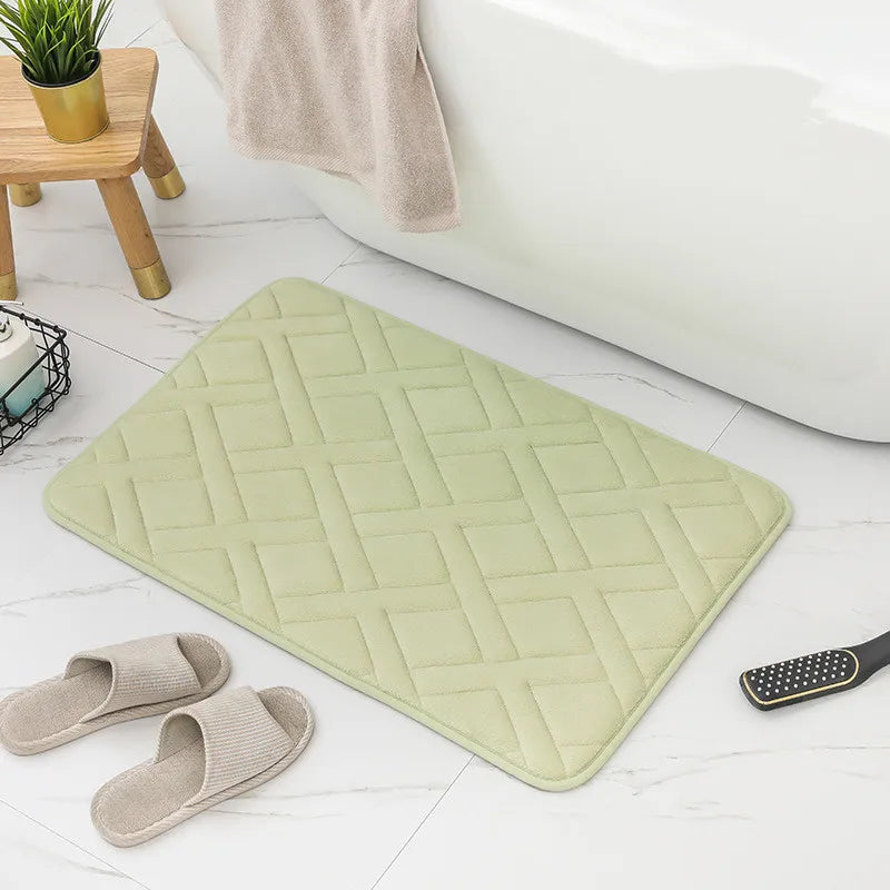 Tapis de bain graphique vert