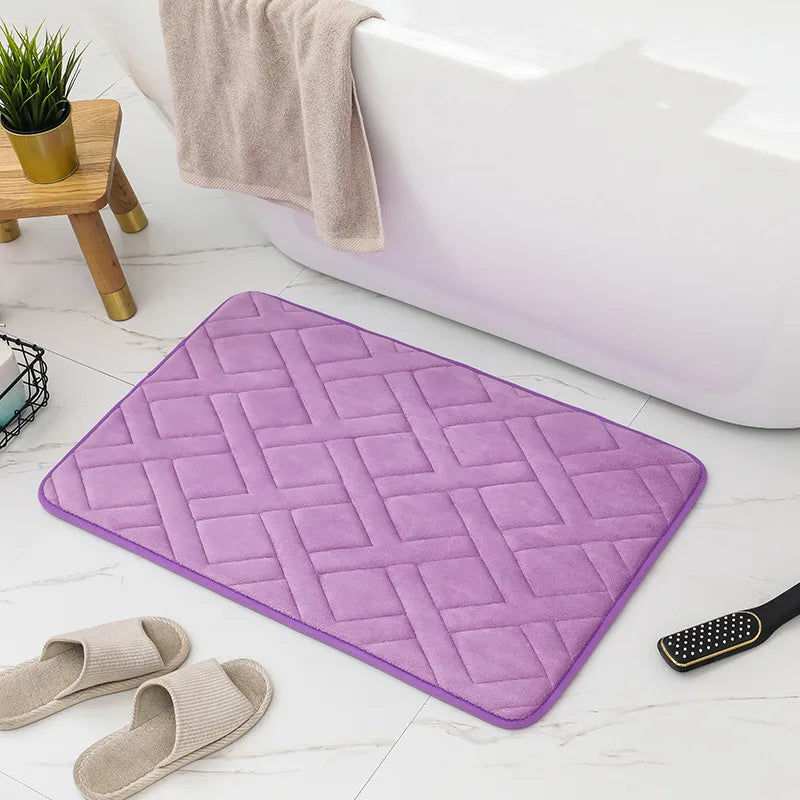 Tapis de bain graphique violet
