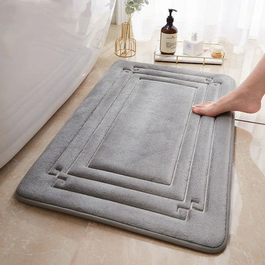 Tapis de bain gris perle