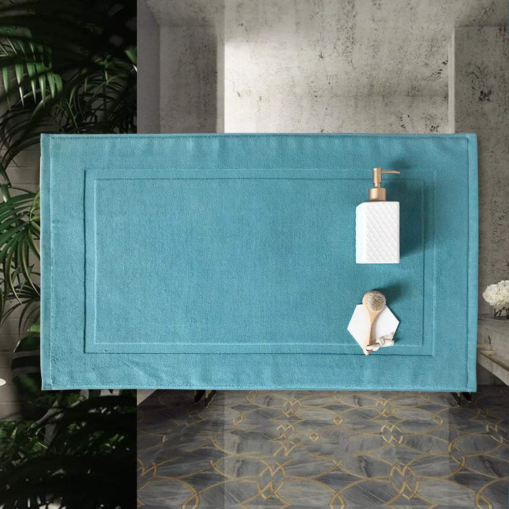 Tapis de bain hammam bleu turquois