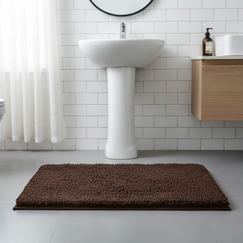 Tapis de bain haute qualité  marron café