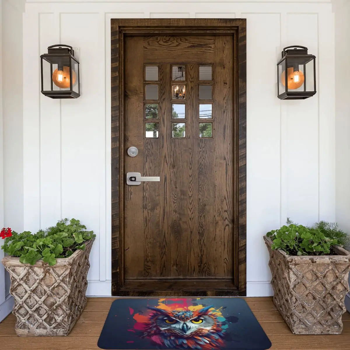 Tapis de bain hibou mystique entrée