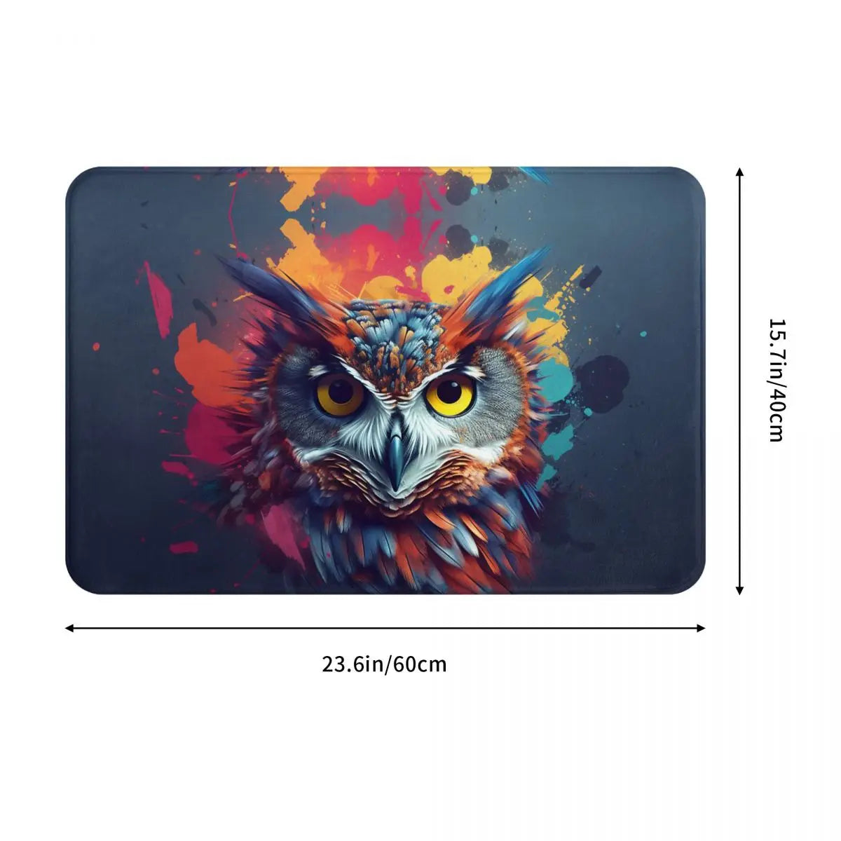 Tapis de bain hibou mystique taille