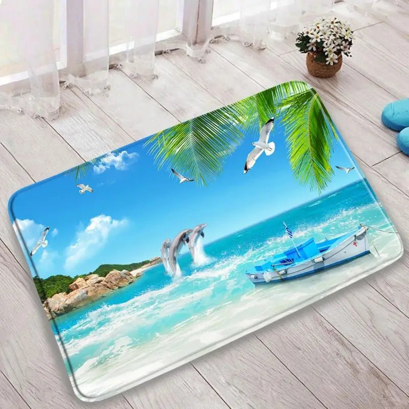 Tapis de bain imprimé dauphin