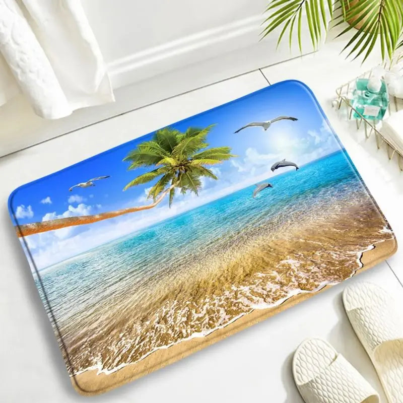 Tapis de bain imprimé sol