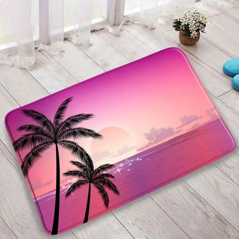 Tapis de bain imprimé soleil