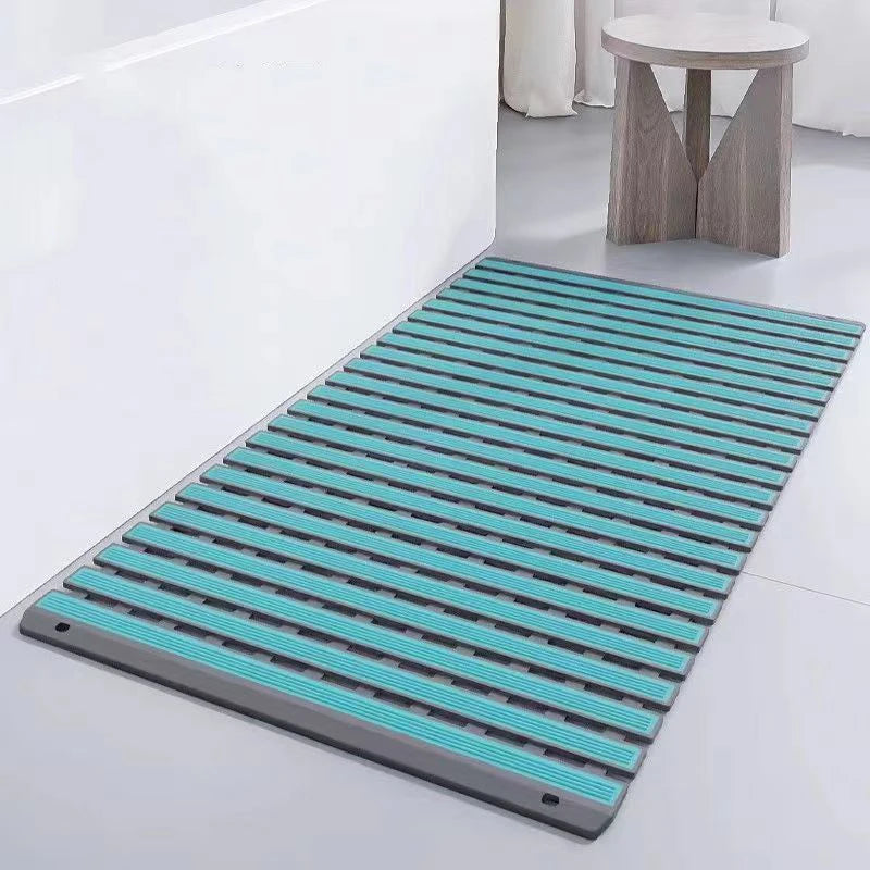 Tapis de bain japonais pliable bleu