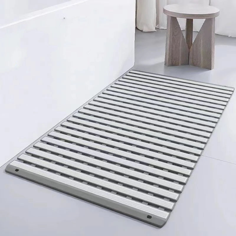 Tapis de bain japonais pliable gris
