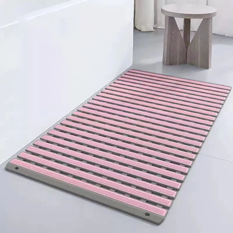 Tapis de bain japonais pliable rose
