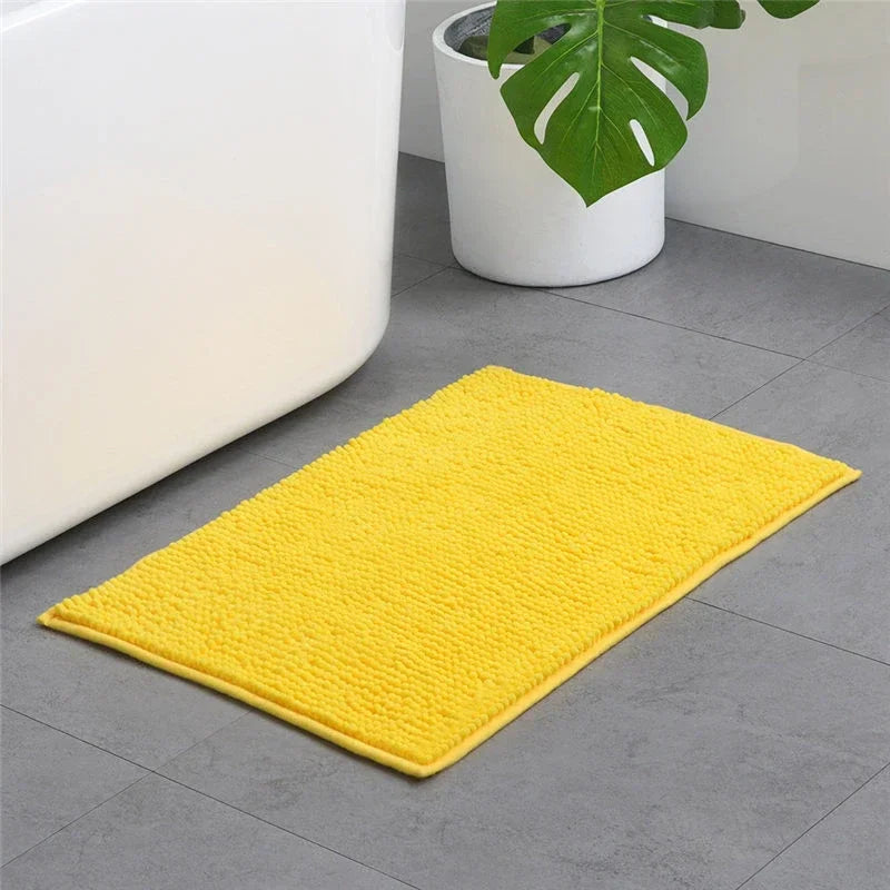 Tapis de bain jaune citron