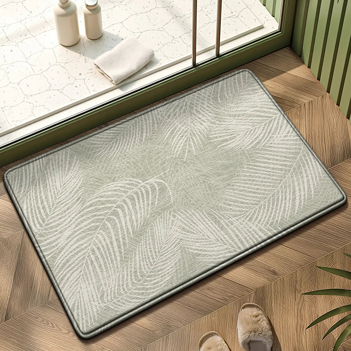 Tapis de bain élégant imprimé sol 