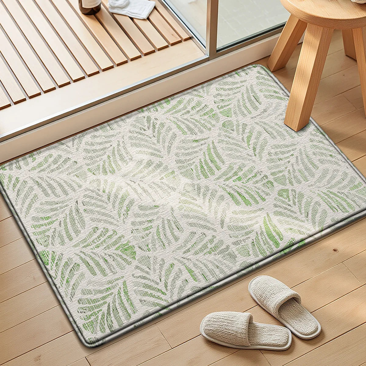 Tapis de bain élégant imprimé  vitre 