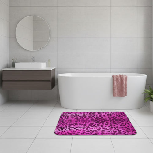 Tapis de bain léopard  baignoire 