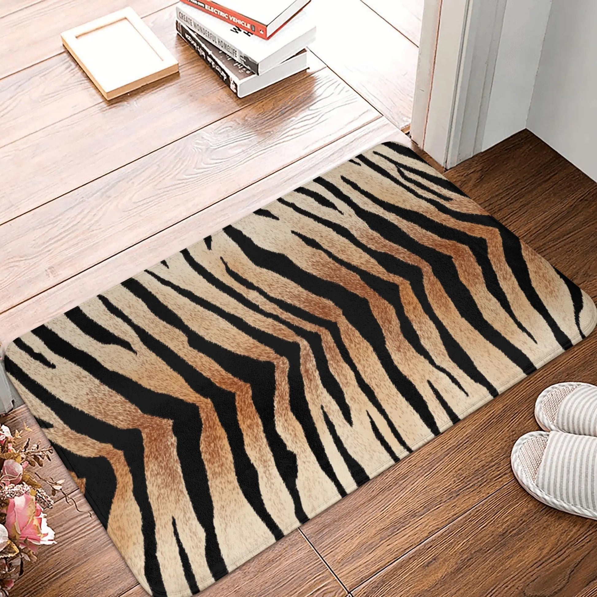 Tapis de bain léopard  noir