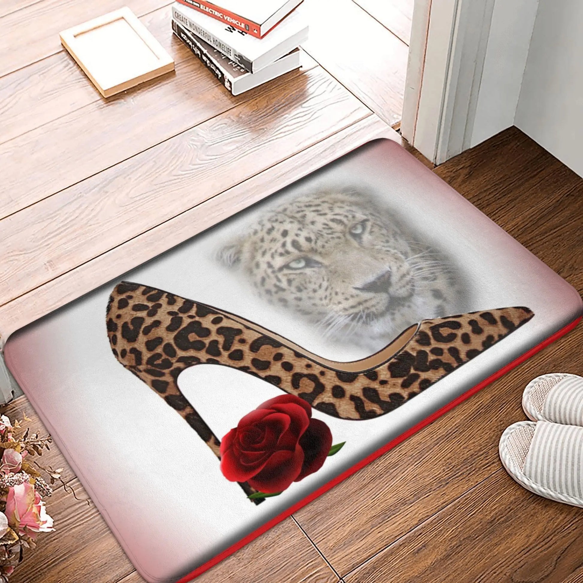 Tapis de bain léopard  talon