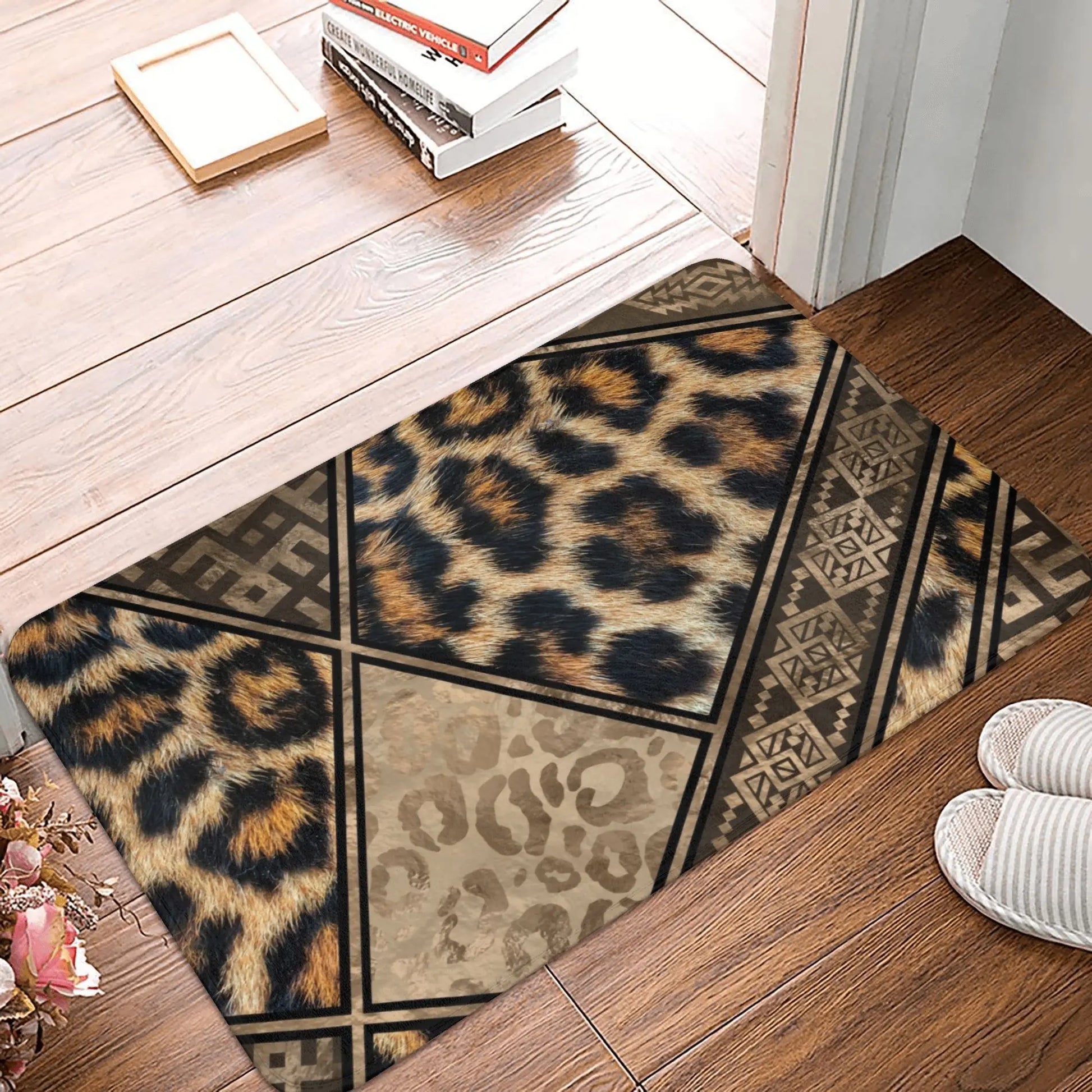 Tapis de bain léopard  tri