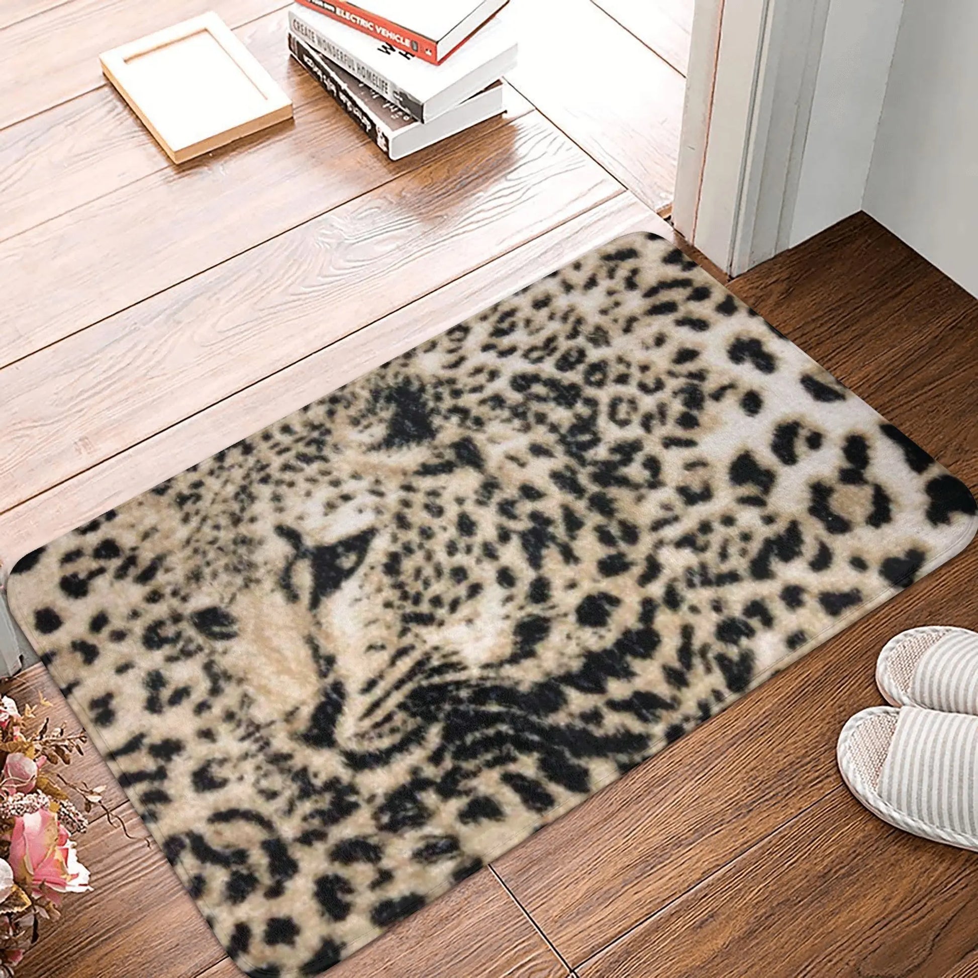 Tapis de bain léopard  visage