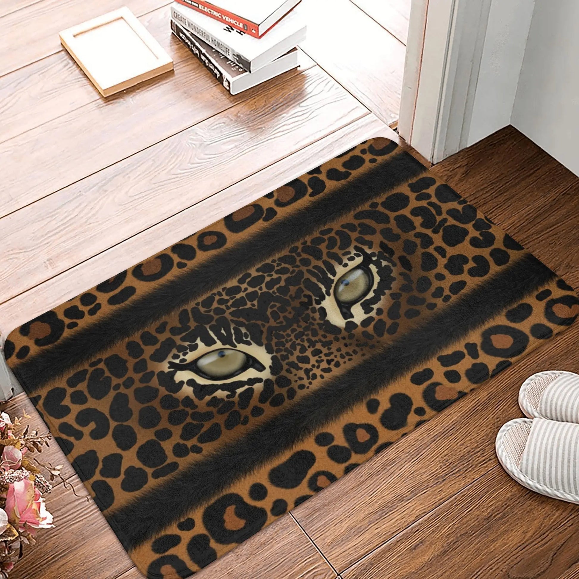 Tapis de bain léopard  yeux