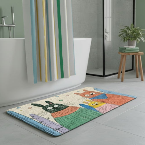 Tapis de bain lapin dessin animé  baignoire 