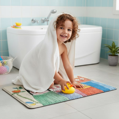 Tapis de bain lapin dessin animé enfant 