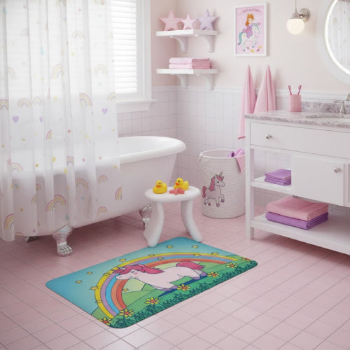 Tapis de bain licorne baignoire 